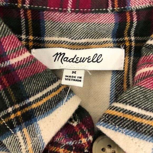 Madewell Plaid Button Down Shirt Size Medium NWT - Picture 10 of 11